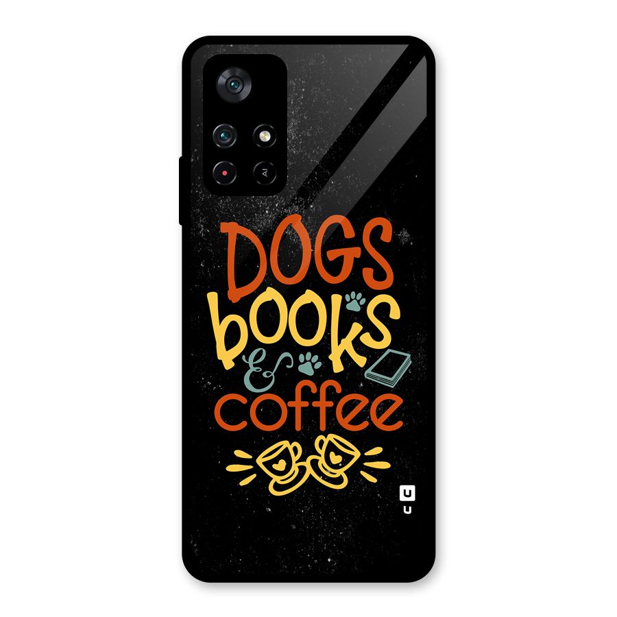 Dogs Books Coffee Glass Back Case for Poco M4 Pro 5G