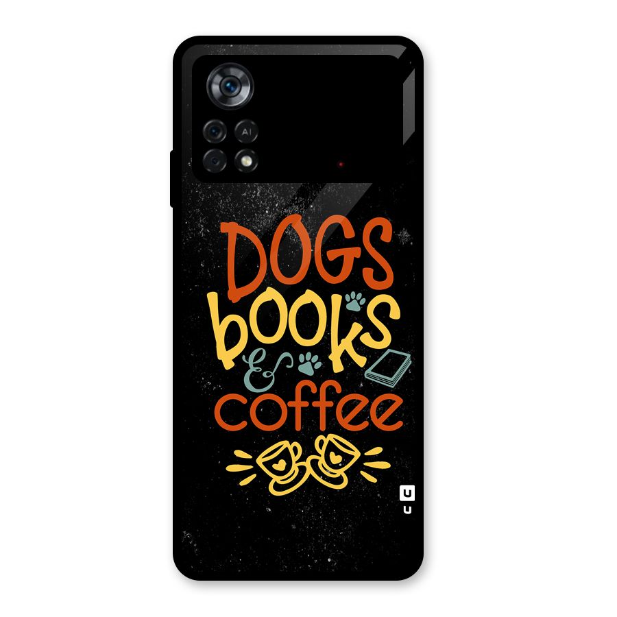 Dogs Books Coffee Glass Back Case for Poco X4 Pro 5G