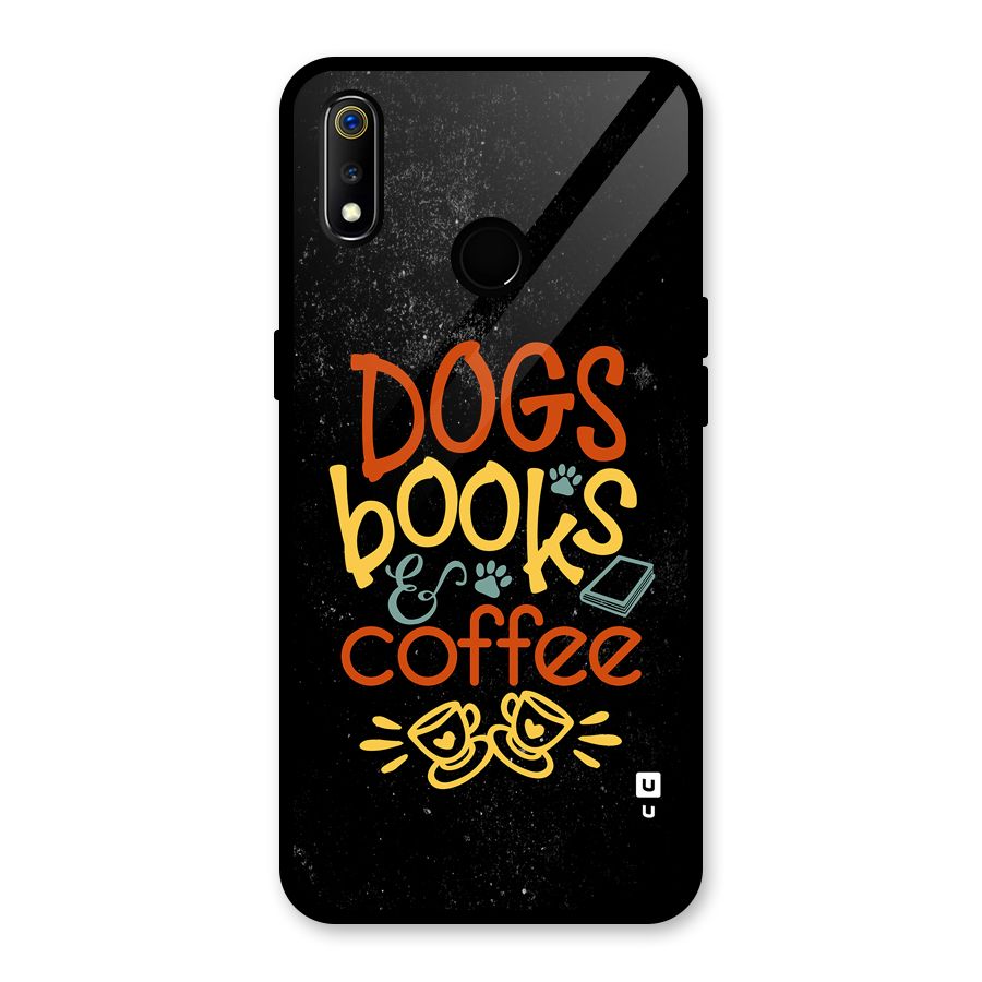 Dogs Books Coffee Glass Back Case for Realme 3i