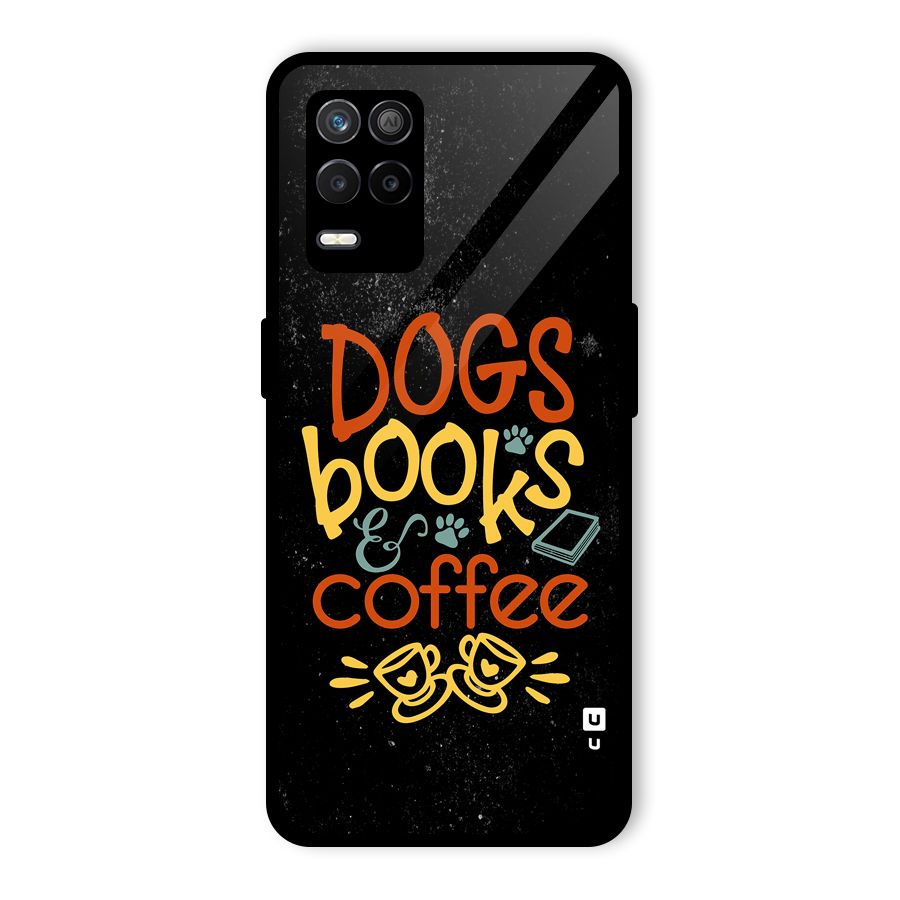 Dogs Books Coffee Glass Back Case for Realme 8 5G