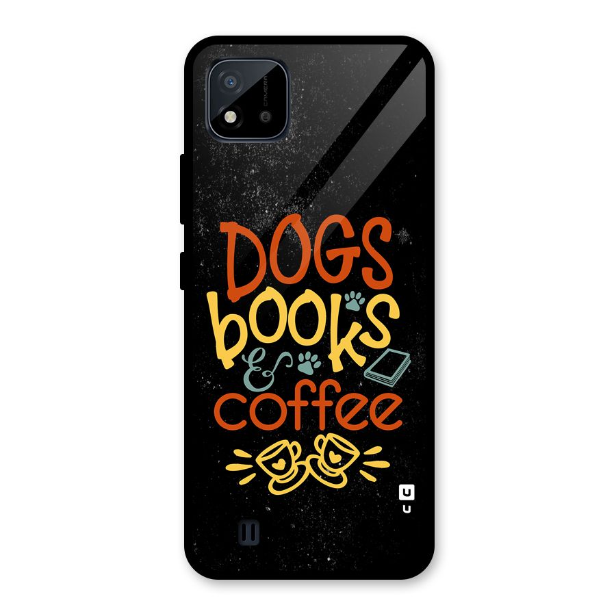 Dogs Books Coffee Glass Back Case for Realme C11 2021