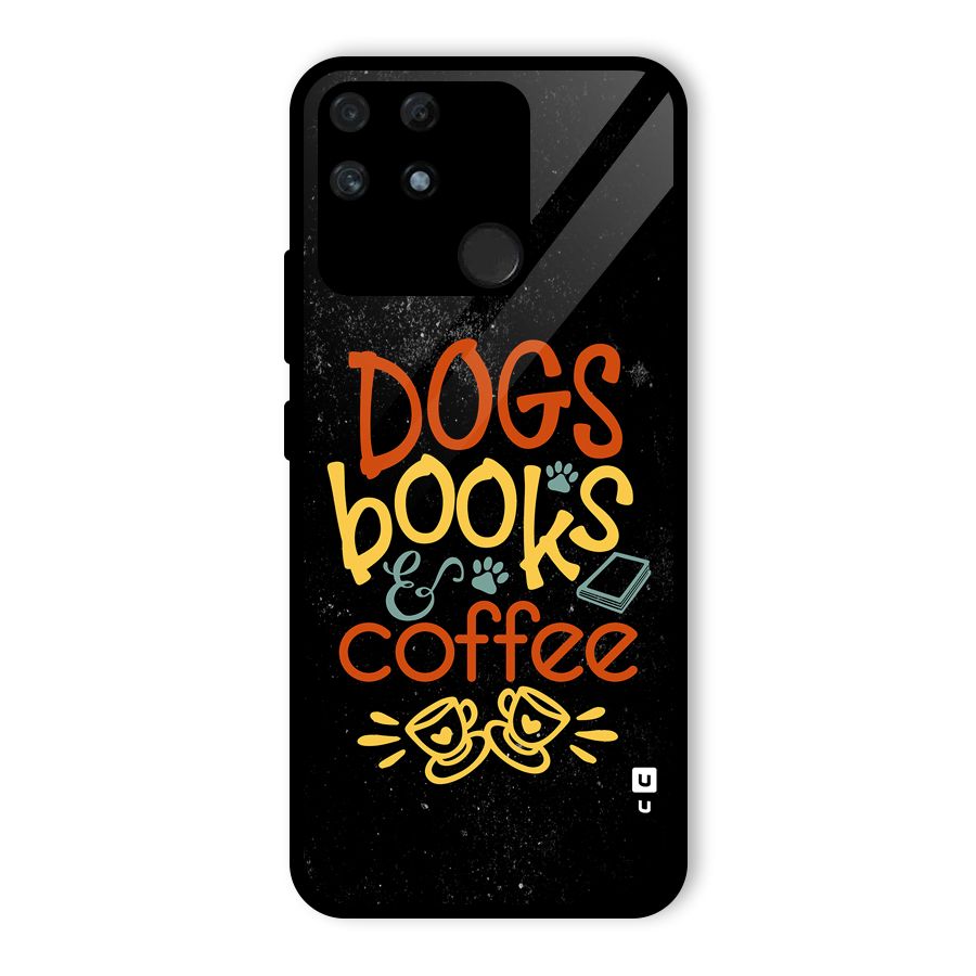 Dogs Books Coffee Glass Back Case for Realme Narzo 50A