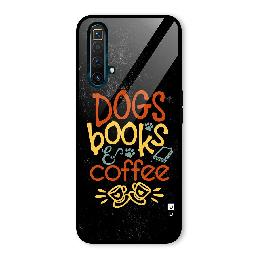 Dogs Books Coffee Glass Back Case for Realme X3