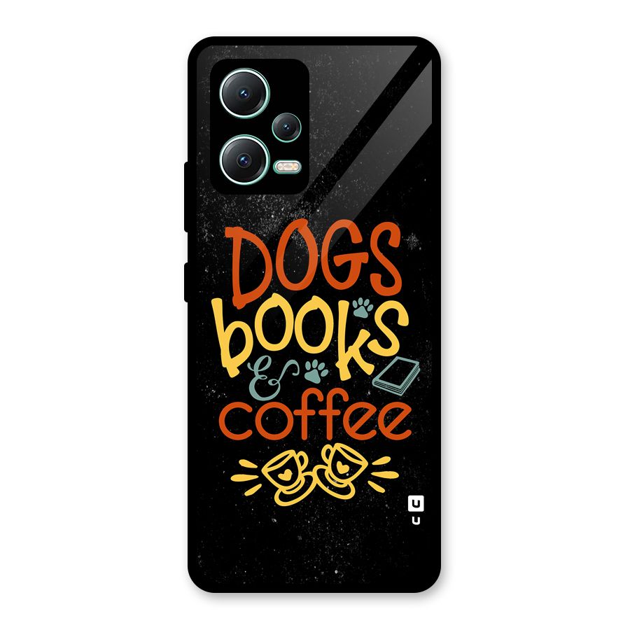 Dogs Books Coffee Glass Back Case for Redmi Note 12 5G