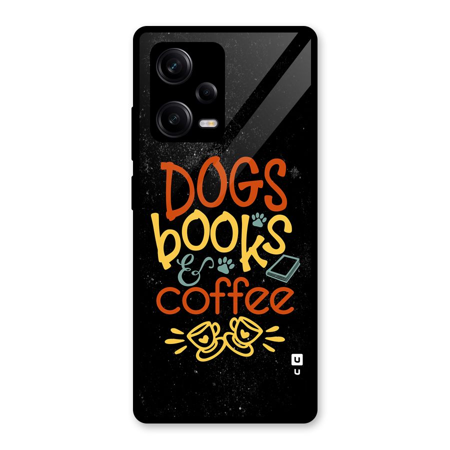 Dogs Books Coffee Glass Back Case for Redmi Note 12 Pro