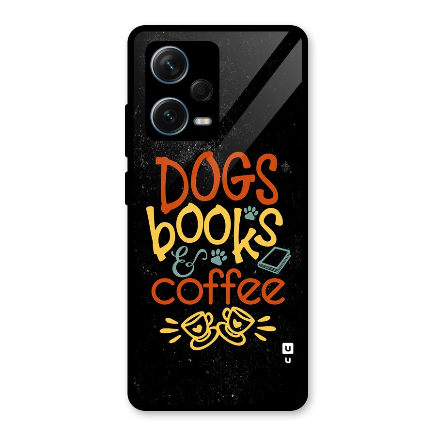Dogs Books Coffee Glass Back Case for Redmi Note 12 Pro Plus 5G