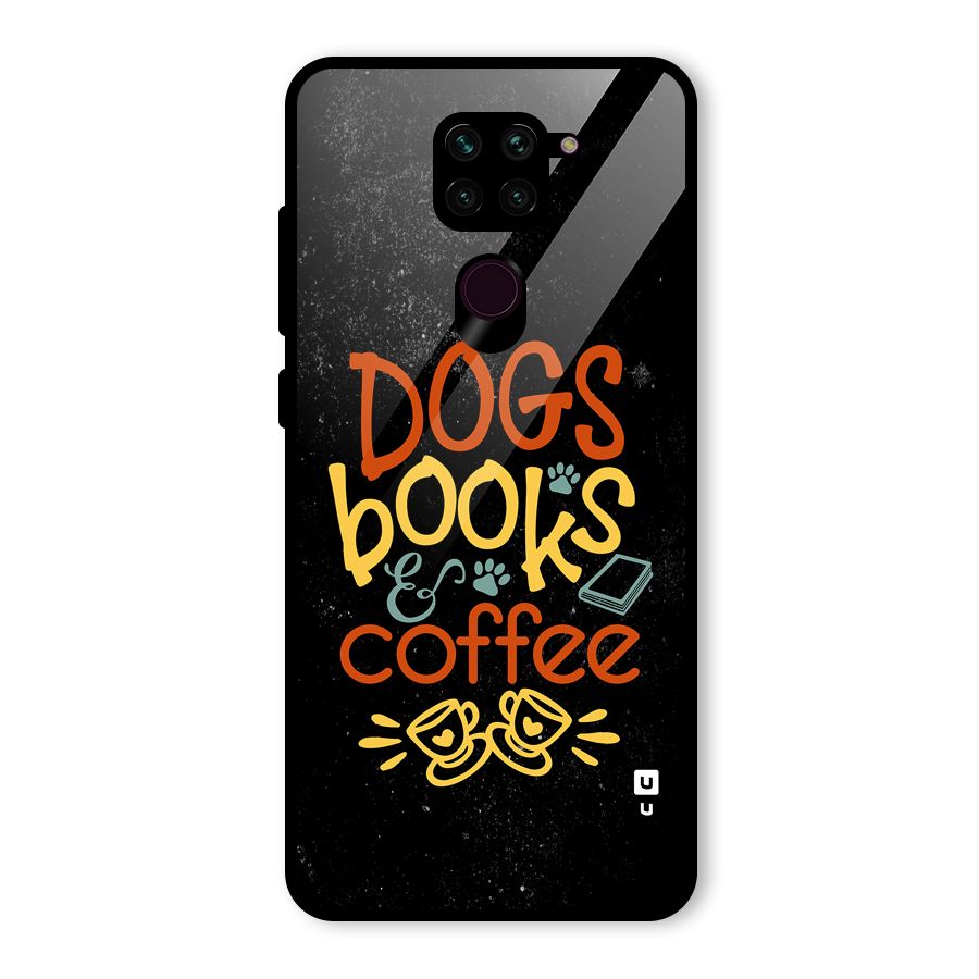 Dogs Books Coffee Glass Back Case for Redmi Note 9