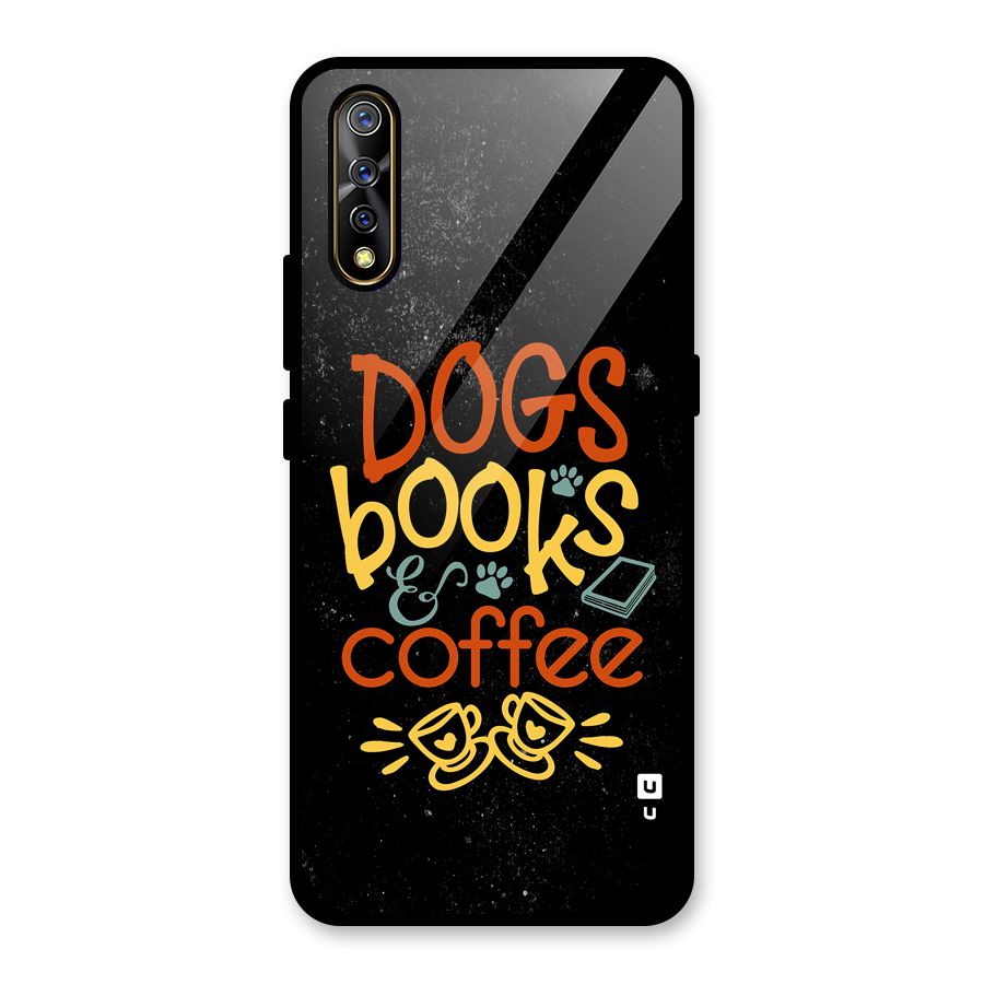 Dogs Books Coffee Glass Back Case for Vivo S1