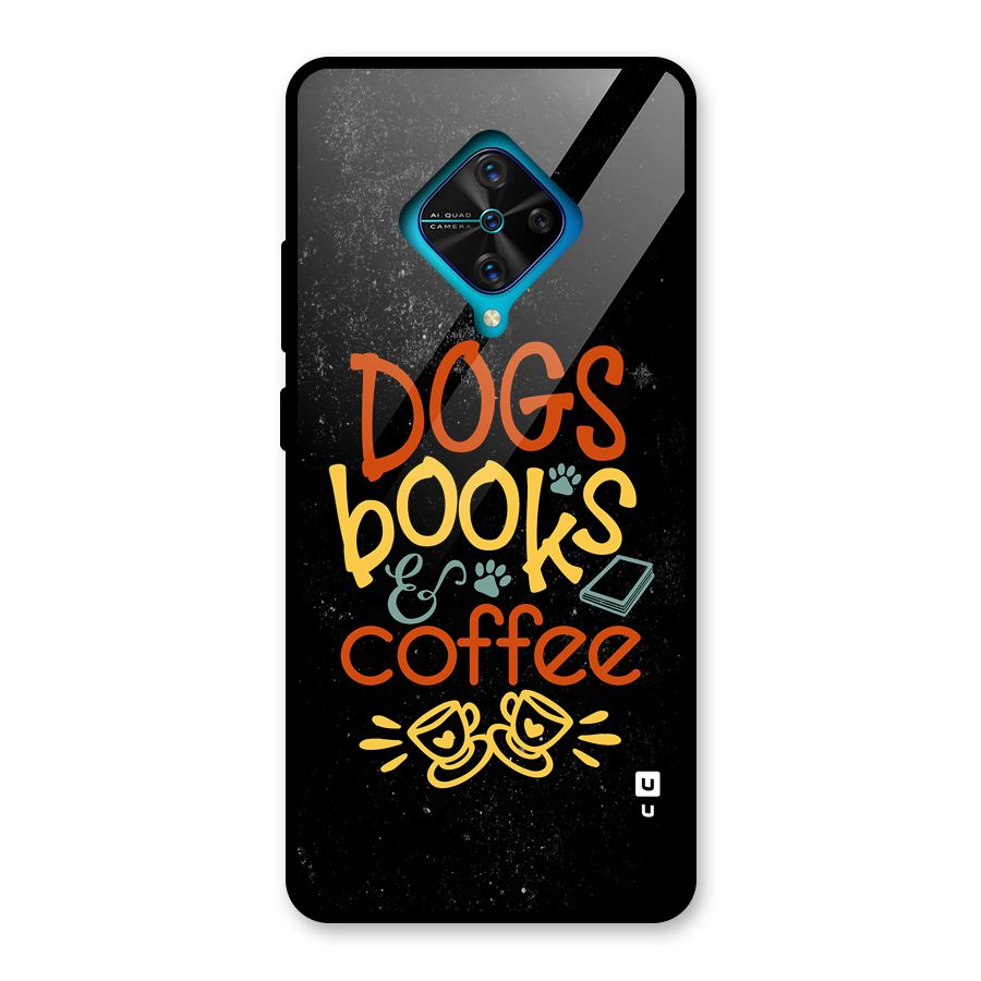 Dogs Books Coffee Glass Back Case for Vivo S1 Pro