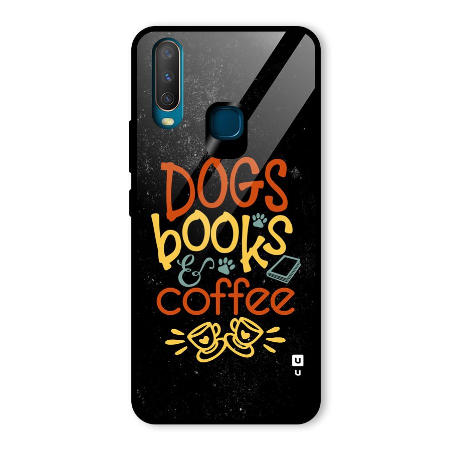 Dogs Books Coffee Glass Back Case for Vivo U10
