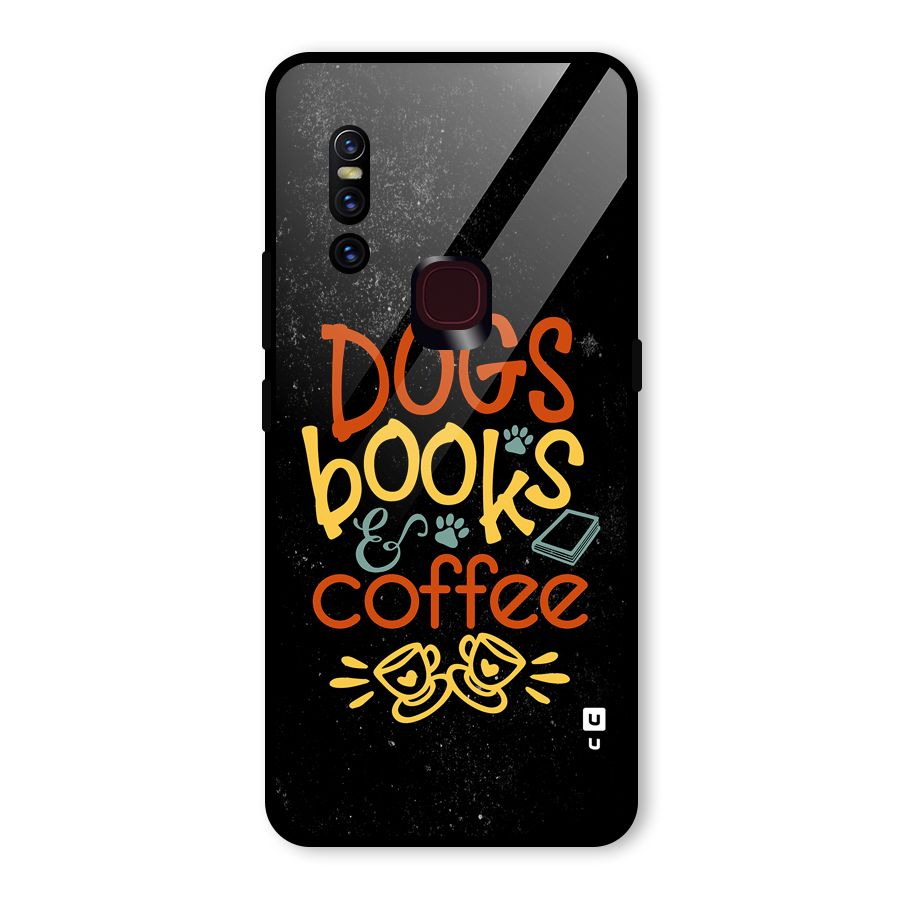 Dogs Books Coffee Glass Back Case for Vivo V15