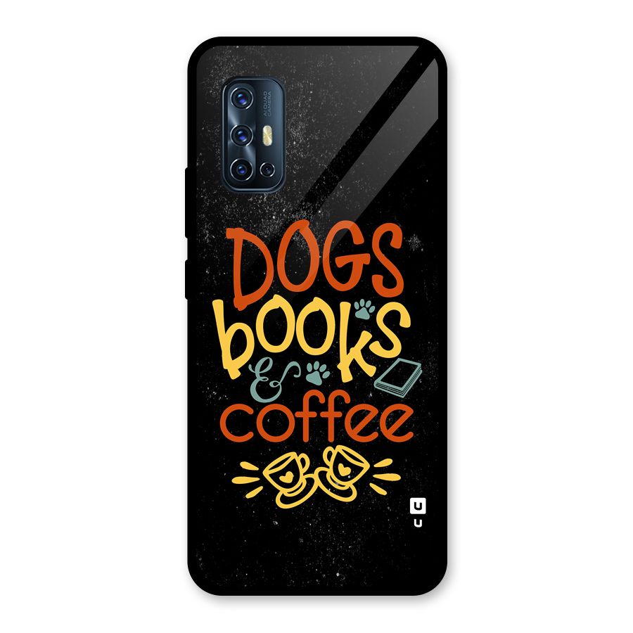 Dogs Books Coffee Glass Back Case for Vivo V17