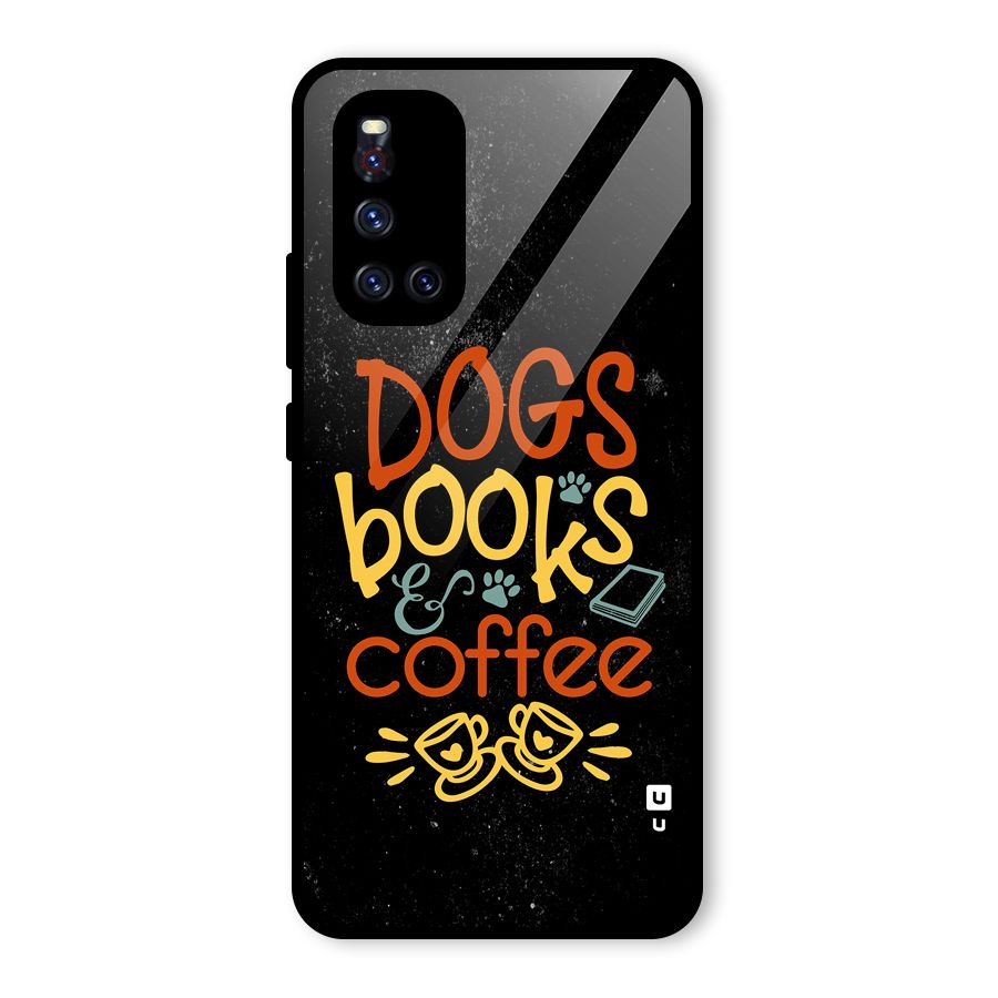 Dogs Books Coffee Glass Back Case for Vivo V19