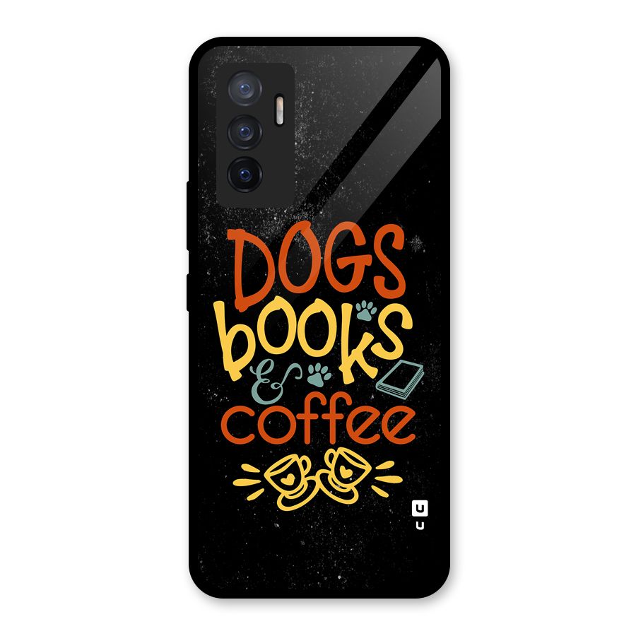 Dogs Books Coffee Glass Back Case for Vivo V23e