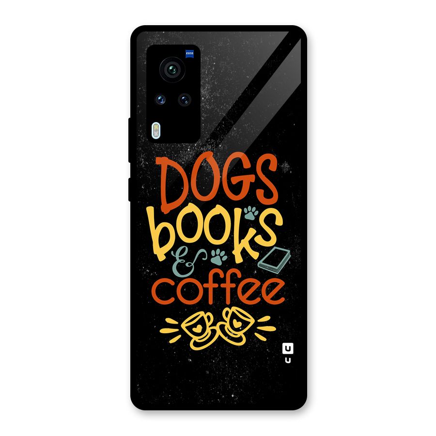 Dogs Books Coffee Glass Back Case for Vivo X60 Pro