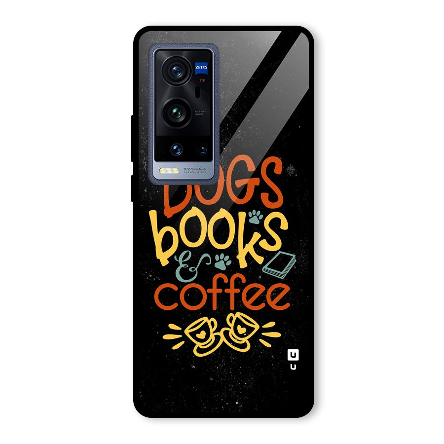 Dogs Books Coffee Glass Back Case for Vivo X60 Pro Plus