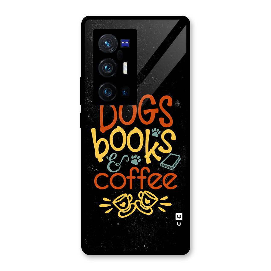 Dogs Books Coffee Glass Back Case for Vivo X70 Pro Plus