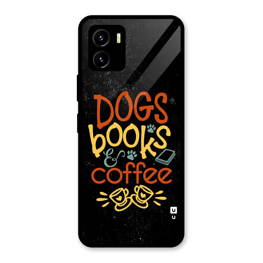 Dogs Books Coffee Glass Back Case for Vivo Y15s