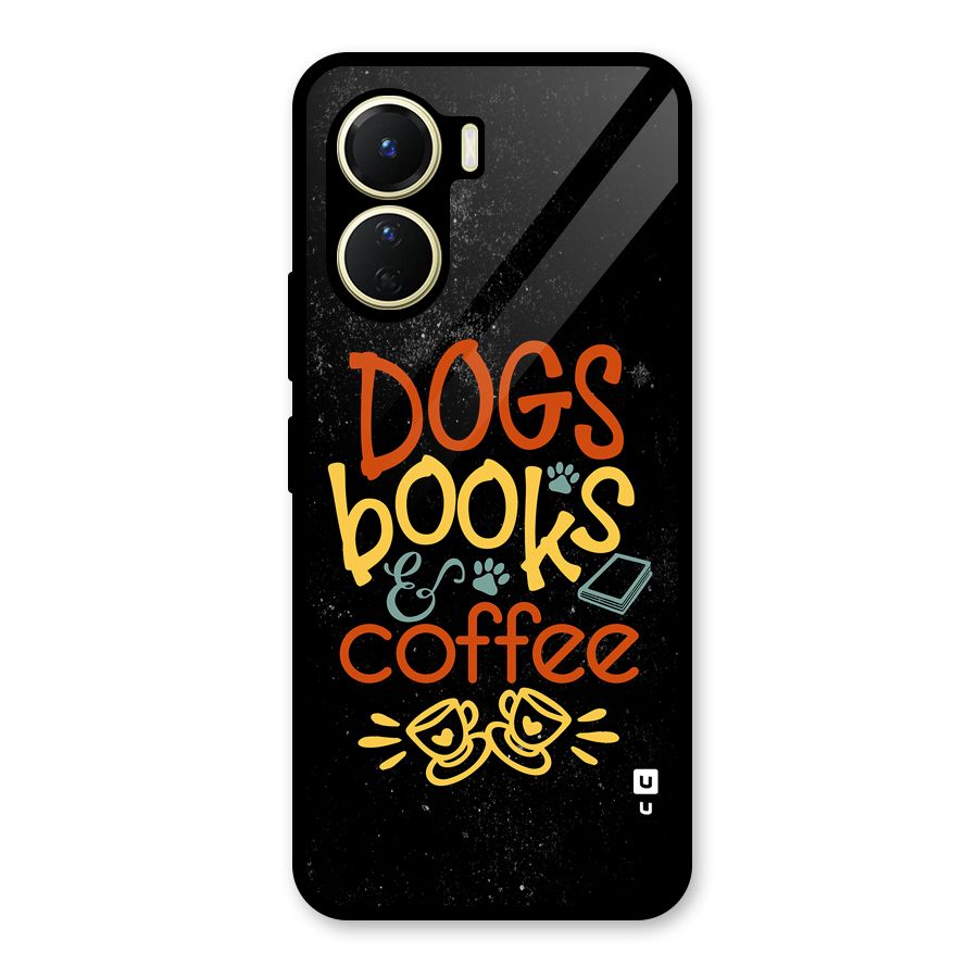 Dogs Books Coffee Glass Back Case for Vivo Y16