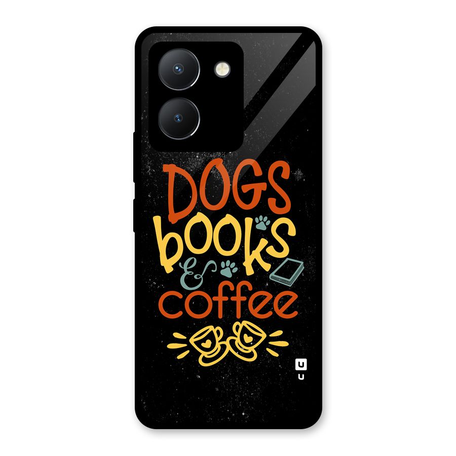 Dogs Books Coffee Glass Back Case for Vivo Y36
