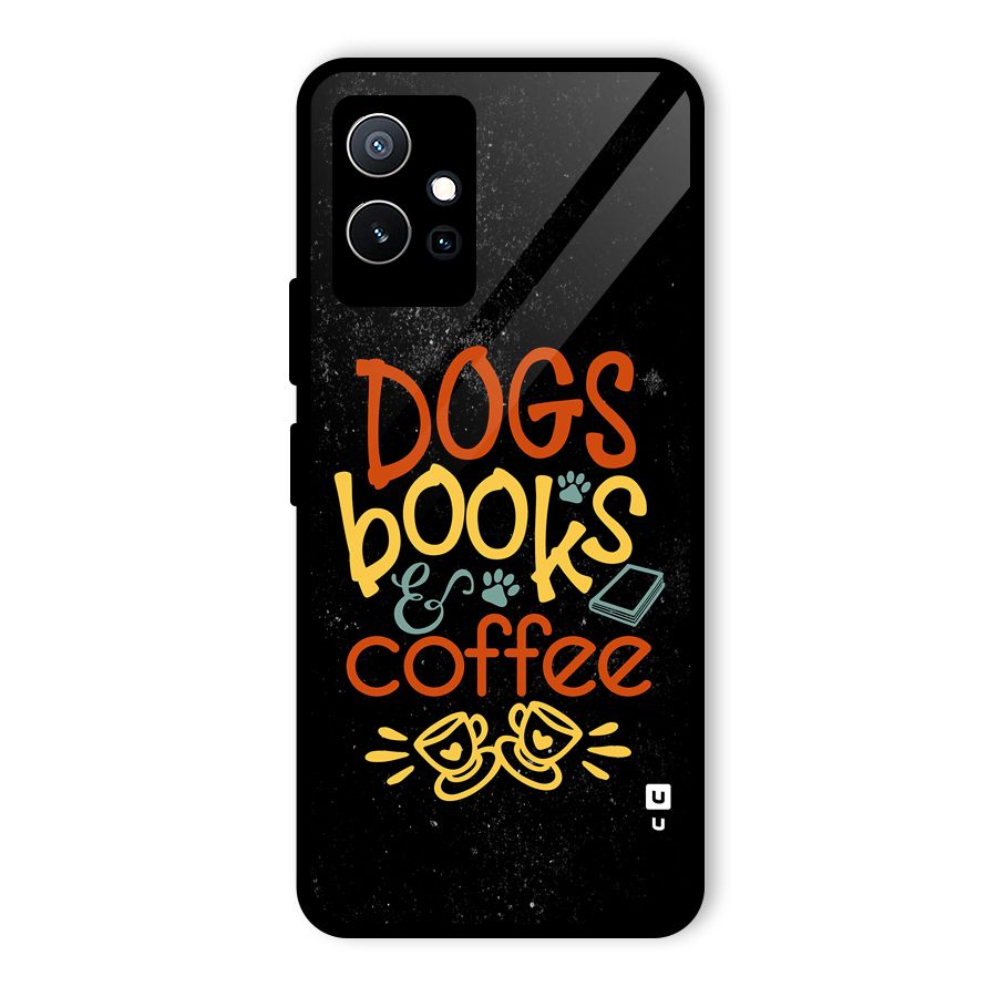 Dogs Books Coffee Glass Back Case for Vivo Y75 5G