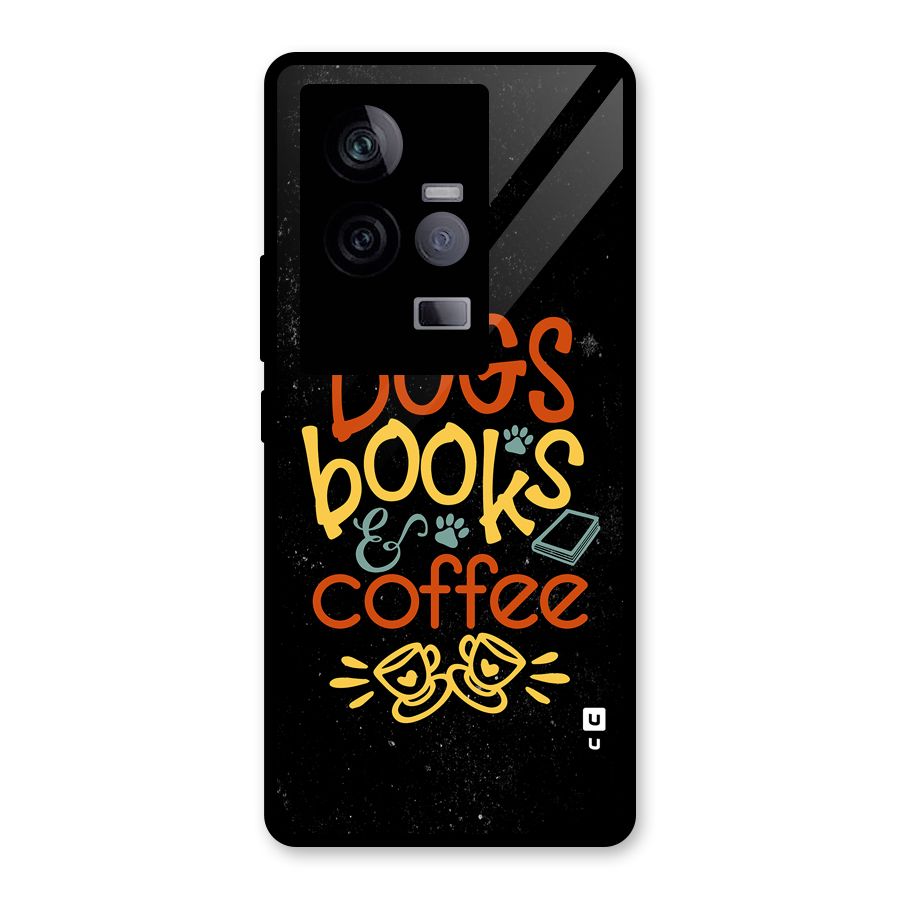 Dogs Books Coffee Glass Back Case for Vivo iQOO 11 5G