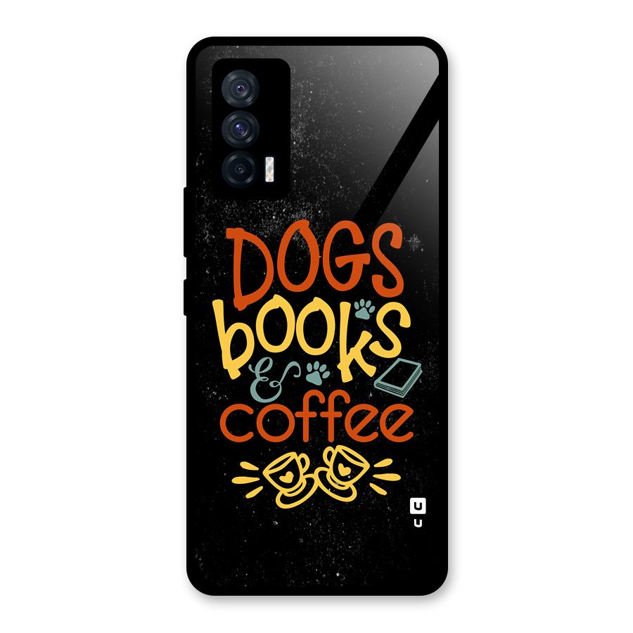 Dogs Books Coffee Glass Back Case for Vivo iQOO 7 5G