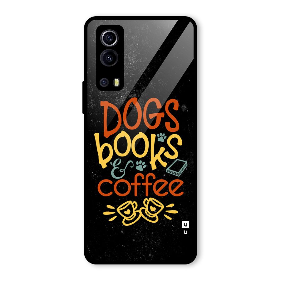 Dogs Books Coffee Glass Back Case for Vivo iQOO Z3