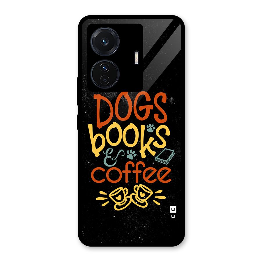 Dogs Books Coffee Glass Back Case for Vivo iQOO Z6 Pro
