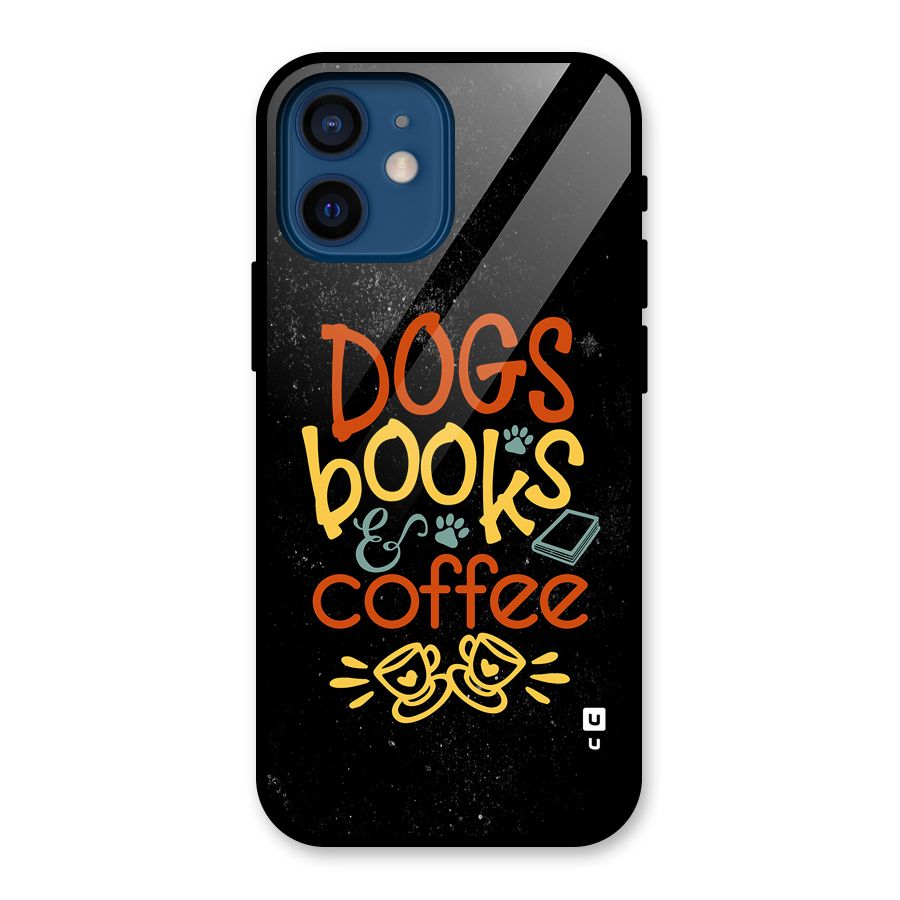 Dogs Books Coffee Glass Back Case for iPhone 12 Mini