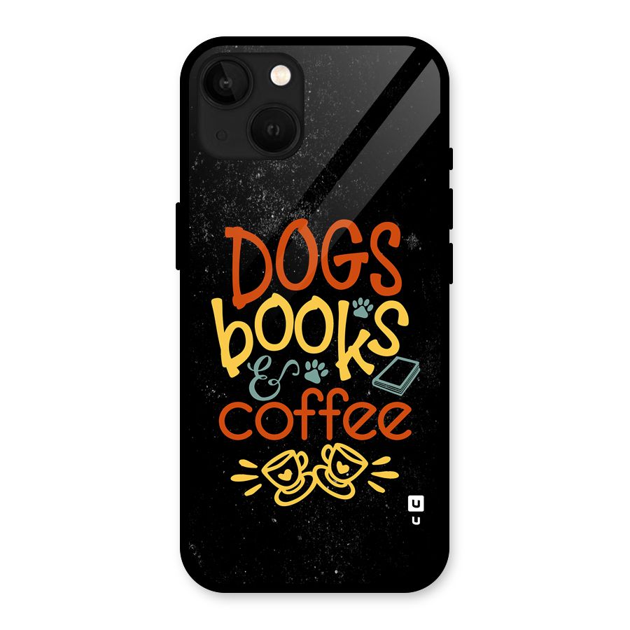 Dogs Books Coffee Glass Back Case for iPhone 13