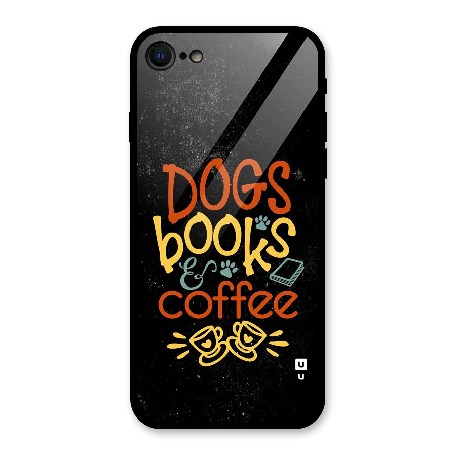 Dogs Books Coffee Glass Back Case for iPhone 7