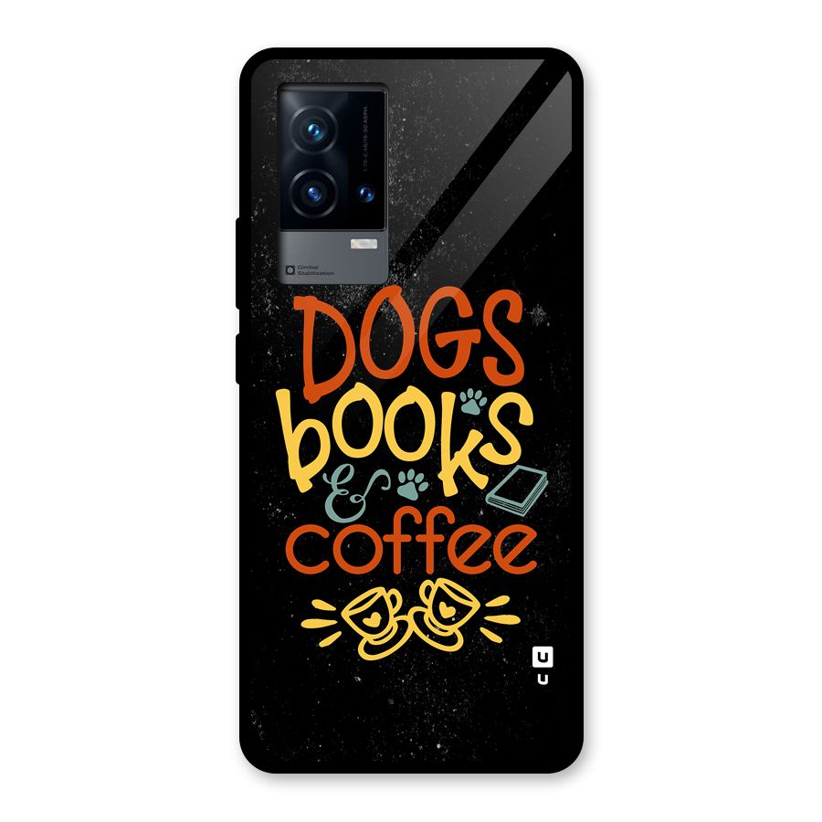 Dogs Books Coffee Glass Back Case for iQOO 9 5G