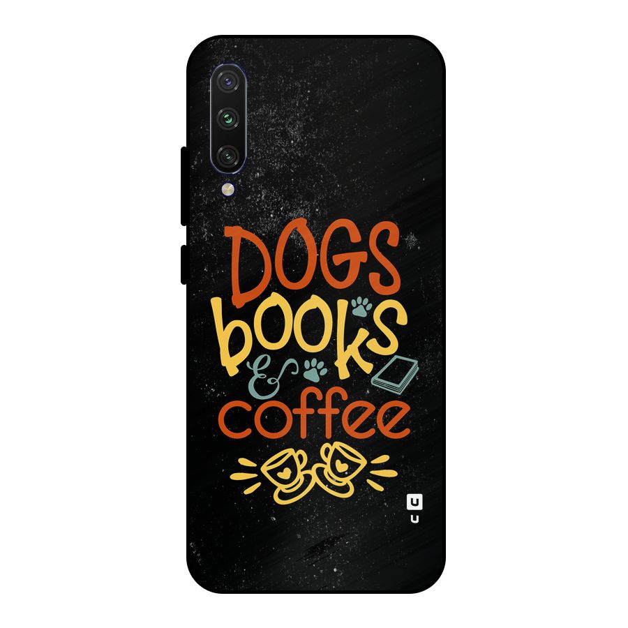 Dogs Books Coffee Metal Back Case for Mi A3