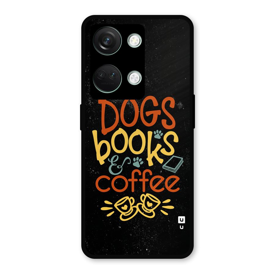 Dogs Books Coffee Metal Back Case for OnePlus Nord 3