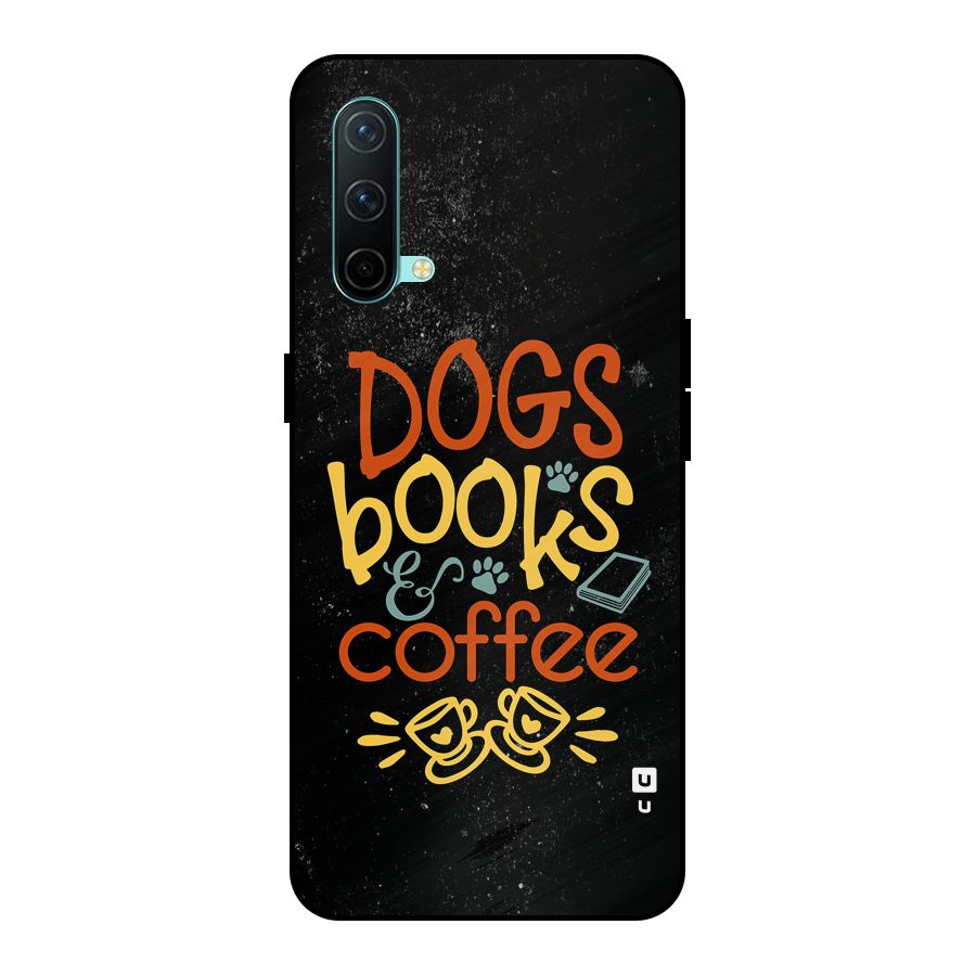 Dogs Books Coffee Metal Back Case for OnePlus Nord CE 5G