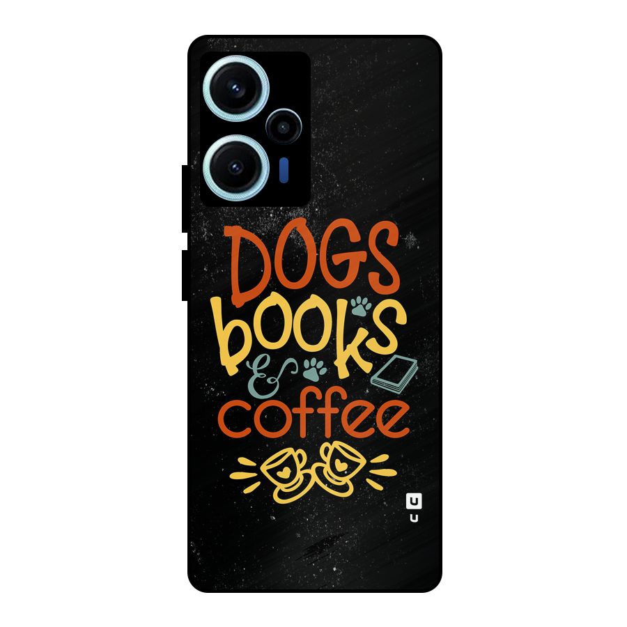 Dogs Books Coffee Metal Back Case for Poco F5