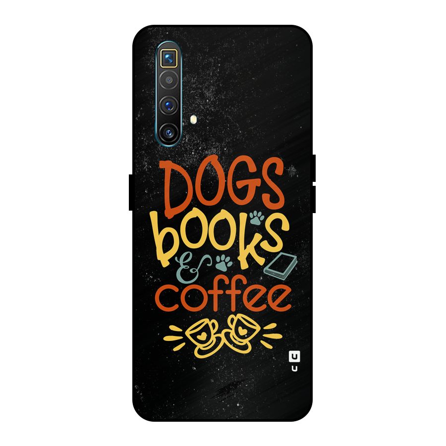 Dogs Books Coffee Metal Back Case for Realme X3