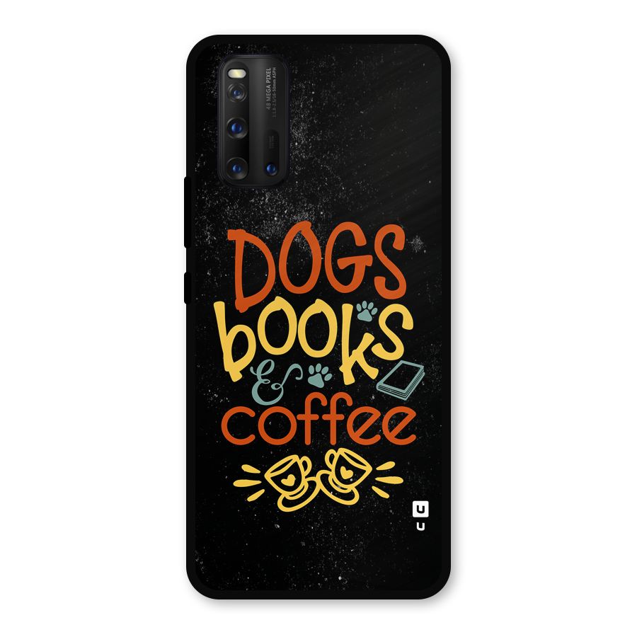 Dogs Books Coffee Metal Back Case for iQOO 3
