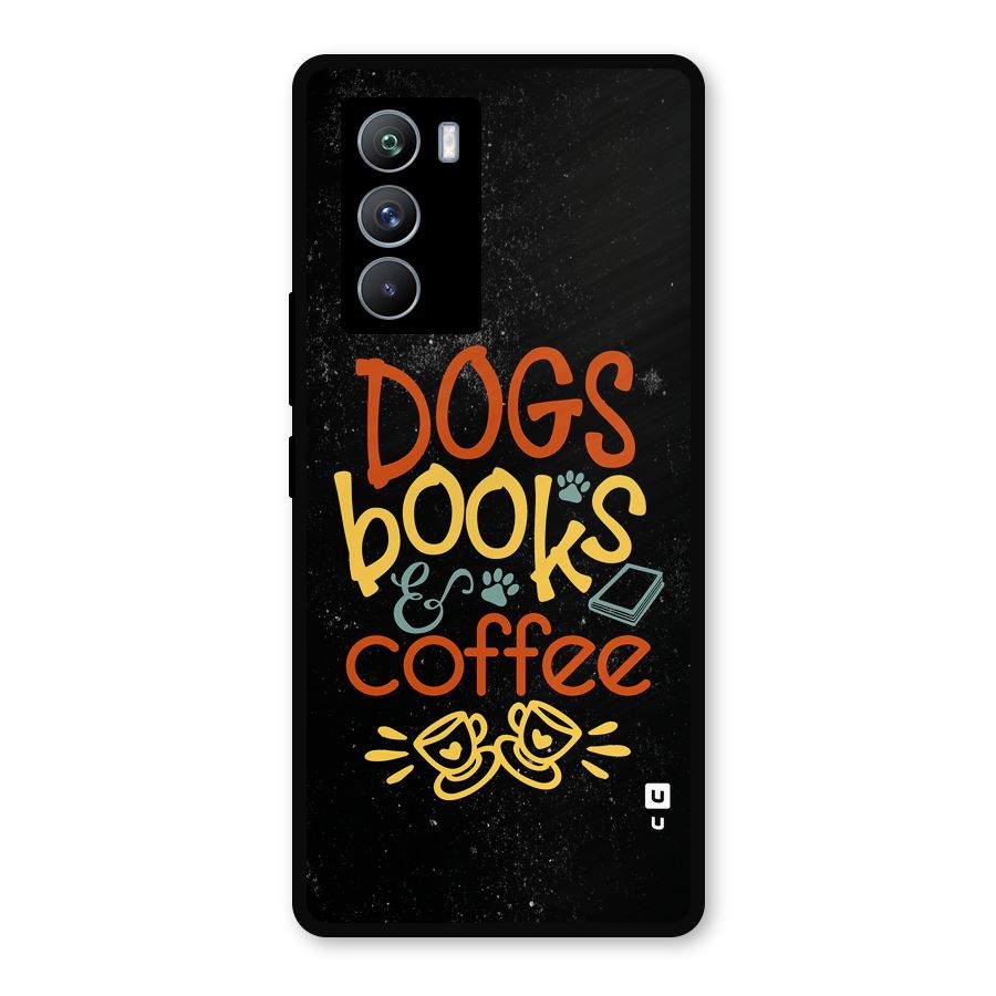Dogs Books Coffee Metal Back Case for iQOO 9 SE