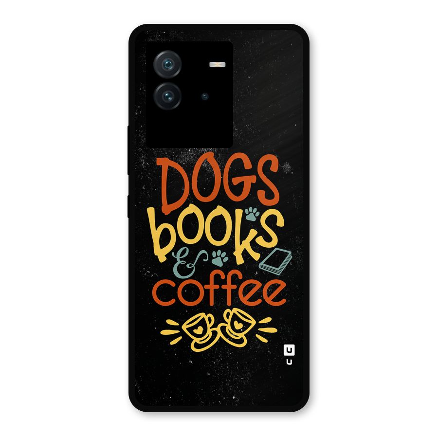 Dogs Books Coffee Metal Back Case for iQOO Neo 6 5G