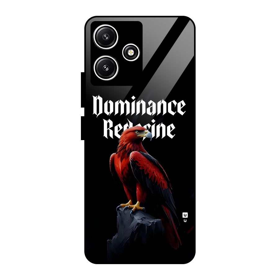Dominance Eagle Glass Back Case for Poco M6 Pro