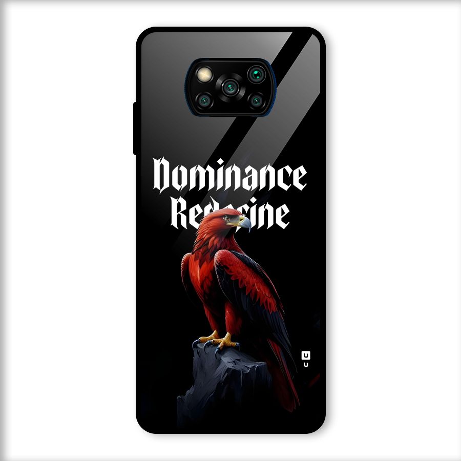 Dominance Eagle Glass Back Case for Poco X3