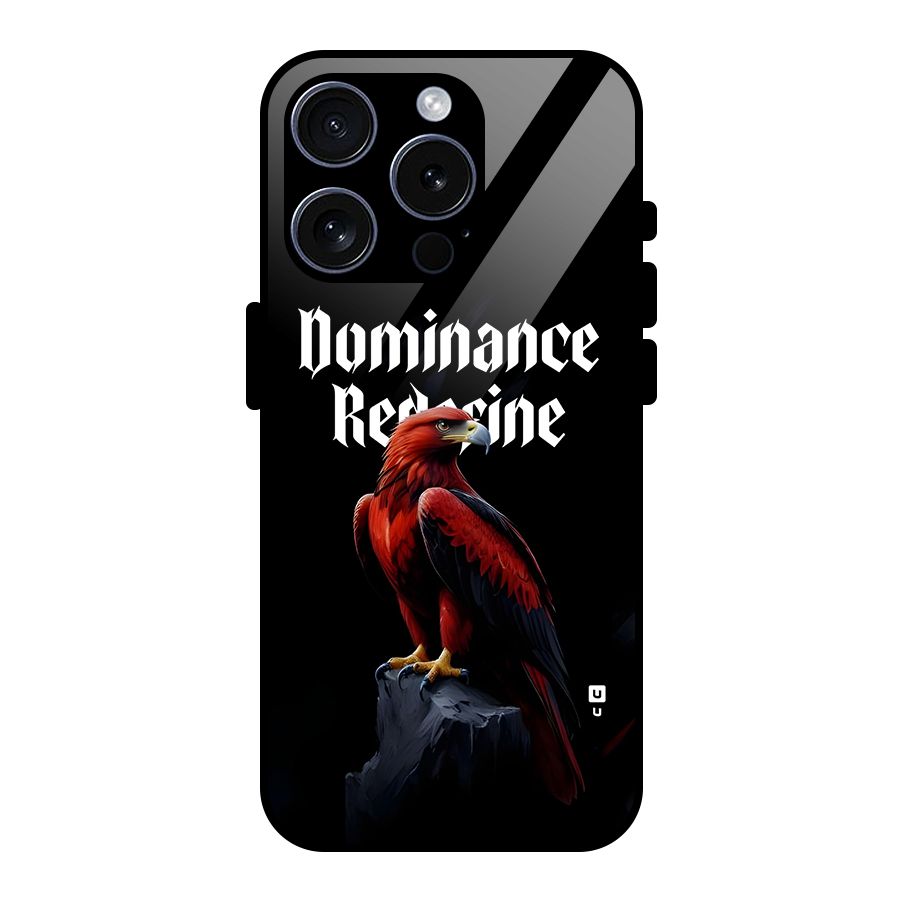 Dominance Eagle Glass Back Case for iPhone 15 Pro