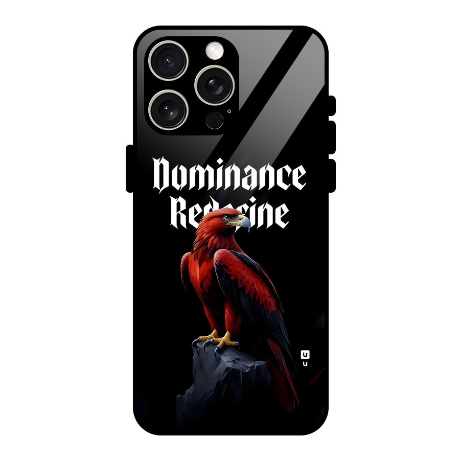 Dominance Eagle Glass Back Case for iPhone 15 Pro Max