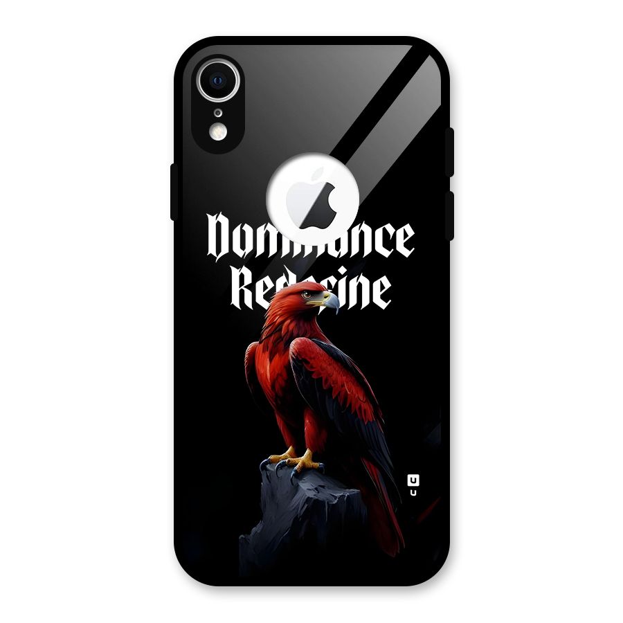 Dominance Eagle Glass Back Case for iPhone XR Logo Cut