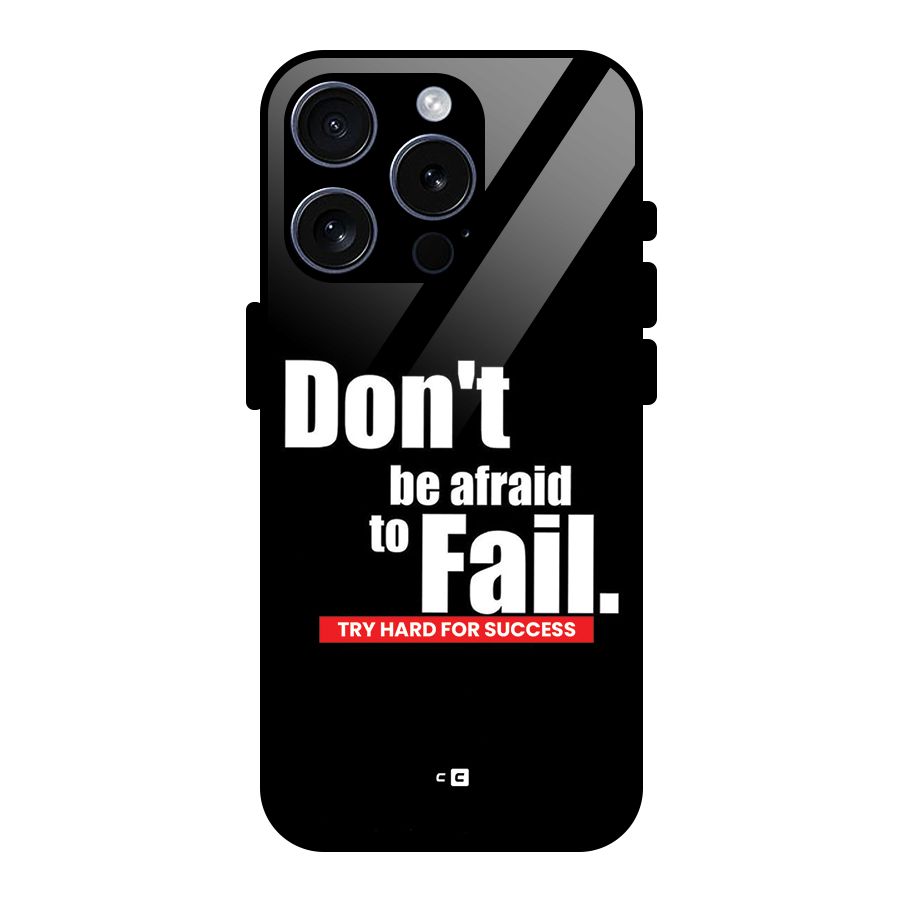 Dont Be Afriad Glass Back Case for iPhone 15 Pro