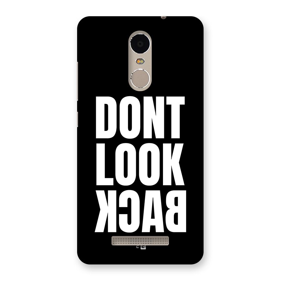 Dont Look Back Back Case for Redmi Note 3