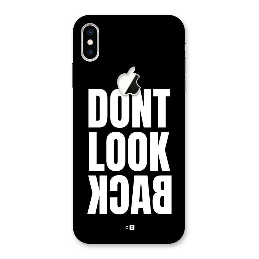 Dont Look Back Back Case for iPhone XS Max Apple Cut