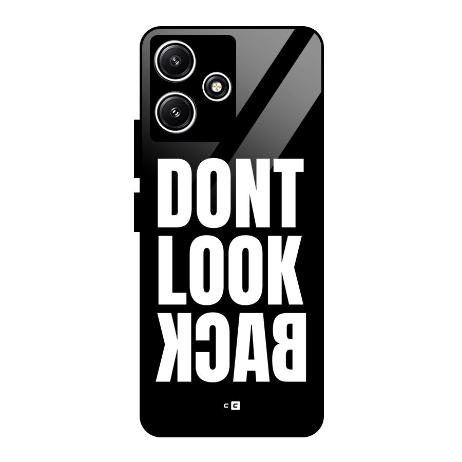 Dont Look Back Glass Back Case for Poco M6 Pro